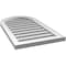 Ekena Millwork Round Top Surface Mount PVC Gable Vent: Functional, w/ 2"W x 1-1/2"P Brickmould Frame, 18"W x 32"H GVPRT18X3202SF - alternate 2
